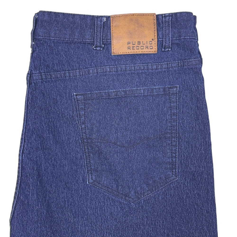Public Record‎ Mens Blue Jeans 44x32 Straight Fit Cotton Blend Casual